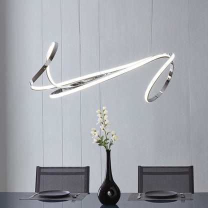 Silver Metal LED Dimmable Chandelier