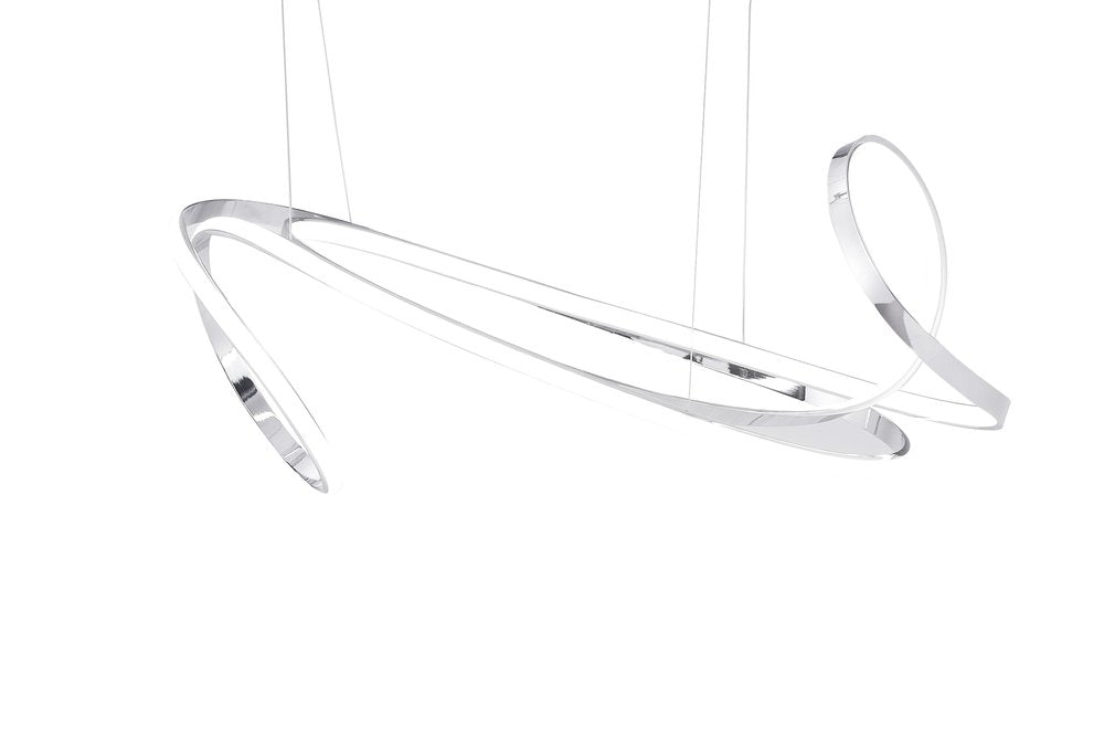 Silver Metal LED Dimmable Chandelier