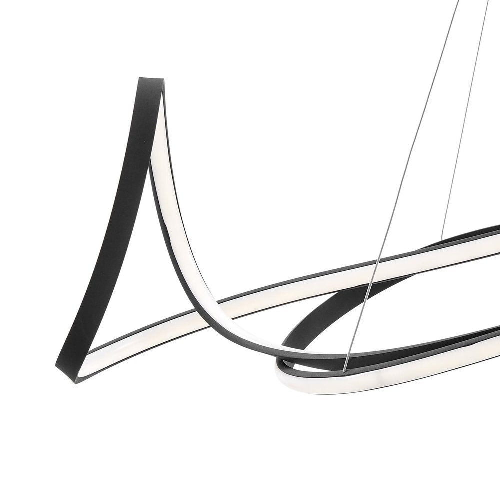 Black Metal LED Dimmable Smart Enabled Chandelier