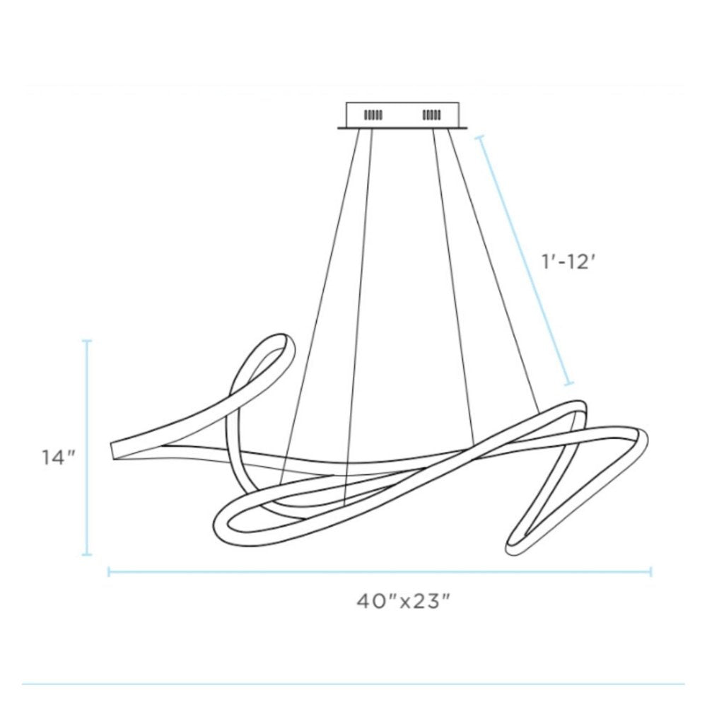 Black Metal LED Dimmable Smart Enabled Chandelier