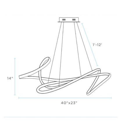 Black Metal LED Dimmable Smart Enabled Chandelier
