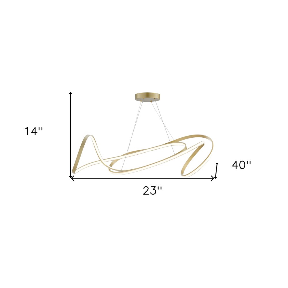Gold Metal LED Dimmable Smart Enabled Chandelier