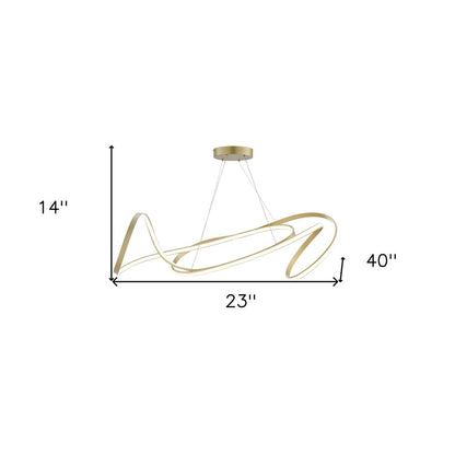 Gold Metal LED Dimmable Smart Enabled Chandelier
