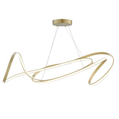 Gold Metal LED Dimmable Smart Enabled Chandelier