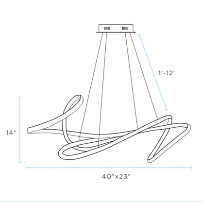 Gold Metal LED Dimmable Smart Enabled Chandelier