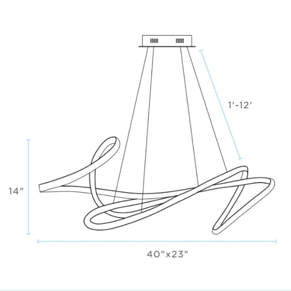 Gold Metal LED Dimmable Smart Enabled Chandelier