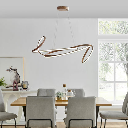 Brown Metal LED Dimmable Chandelier