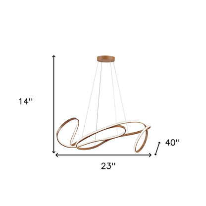 Brown Metal LED Dimmable Smart Enabled Chandelier