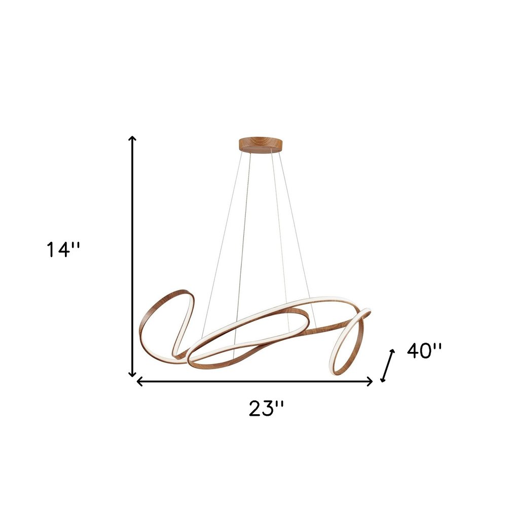 Brown Metal LED Dimmable Smart Enabled Chandelier