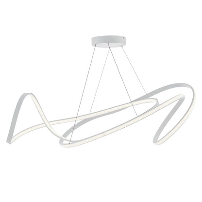 White Metal LED Dimmable Chandelier