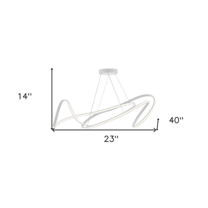 White Metal LED Dimmable Smart Enabled Chandelier