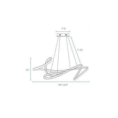 White Metal LED Dimmable Smart Enabled Chandelier
