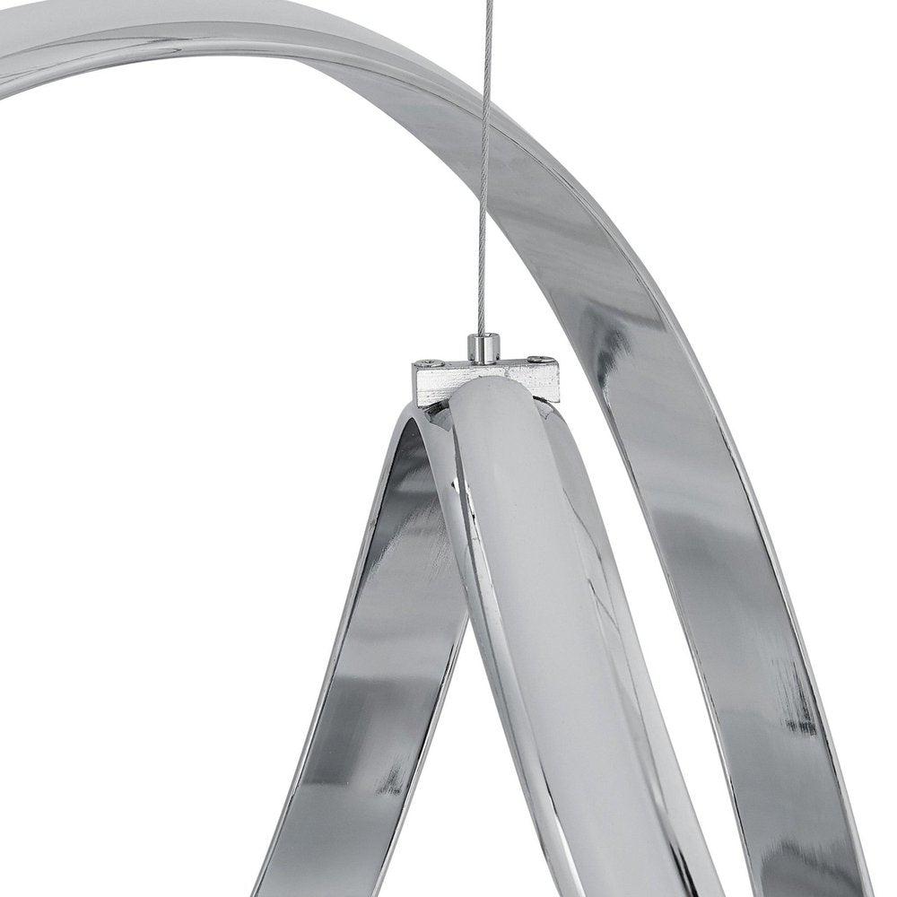 Silver Metal LED Dimmable Chandelier