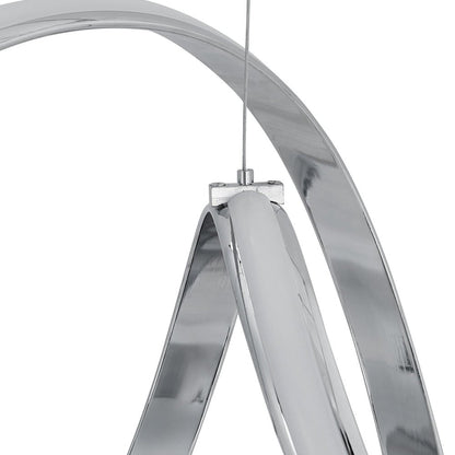 Silver Metal LED Dimmable Chandelier
