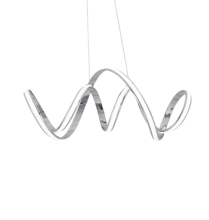 Silver Metal LED Dimmable Chandelier