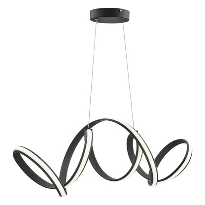 Black Metal LED Dimmable Chandelier