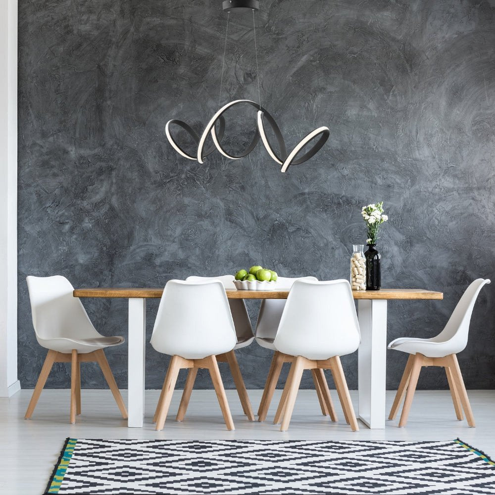 Black Metal LED Dimmable Chandelier