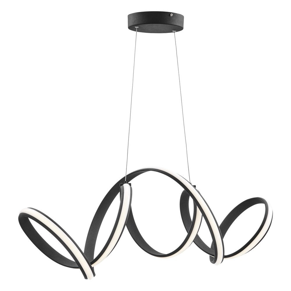 Black Metal LED Dimmable Chandelier
