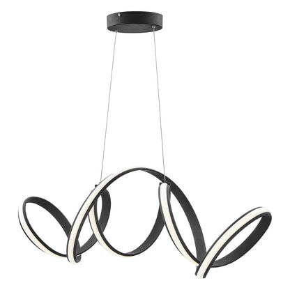 Black Metal LED Dimmable Smart Enabled Chandelier