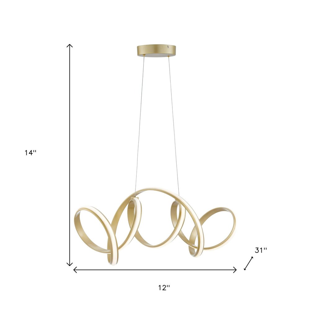 Gold Metal LED Dimmable Chandelier