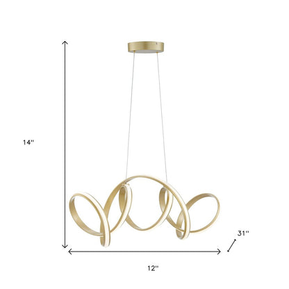 Gold Metal LED Dimmable Chandelier