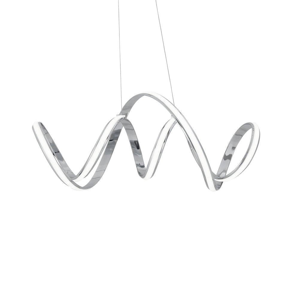 Silver Metal LED Dimmable Smart Enabled Chandelier