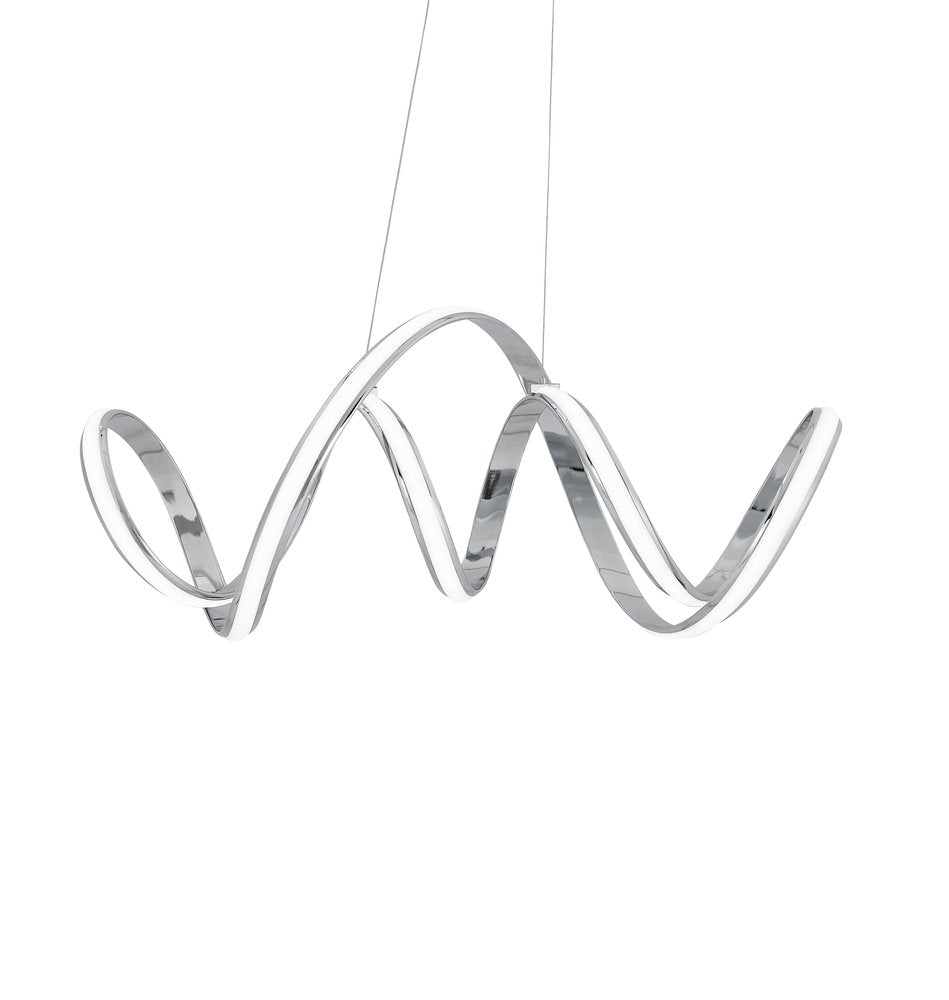 Silver Metal LED Dimmable Smart Enabled Chandelier