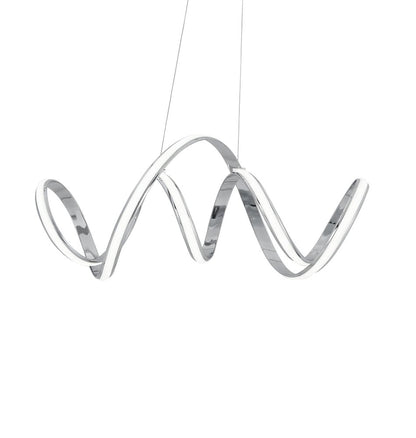 Silver Metal LED Dimmable Smart Enabled Chandelier