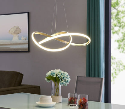 Gold Metal LED Dimmable Chandelier