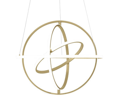 Gold Four Light Metal LED Dimmable Smart Enabled Chandelier