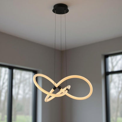 Black Metal LED Dimmable Smart Enabled Chandelier