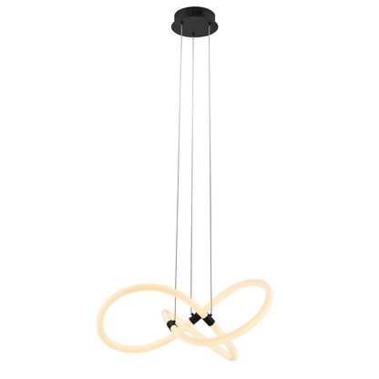 Black Metal LED Dimmable Smart Enabled Chandelier