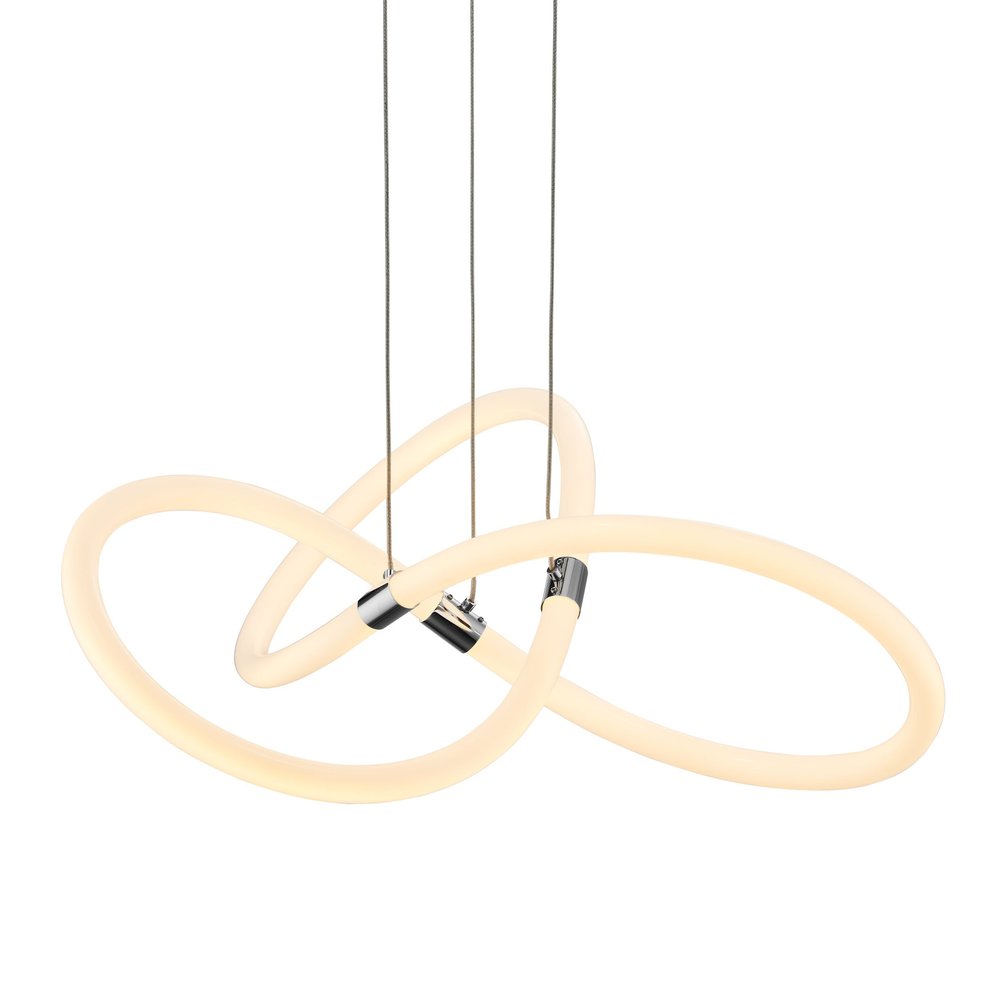 Silver Metal LED Dimmable Chandelier