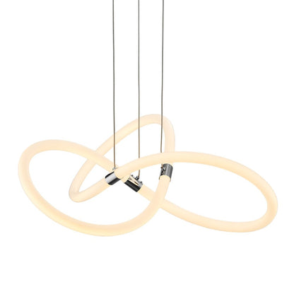 Silver Metal LED Dimmable Chandelier