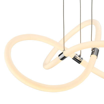 Silver Metal LED Dimmable Chandelier