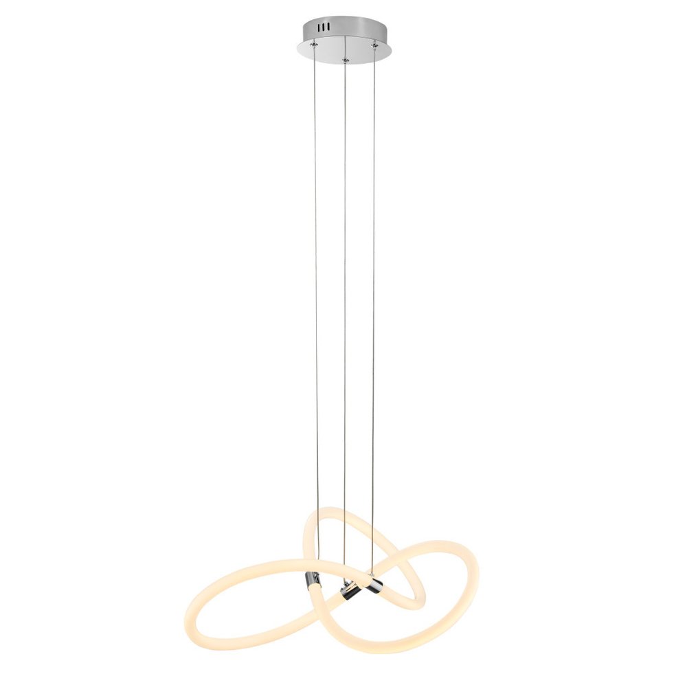 Silver Metal LED Dimmable Smart Enabled Chandelier