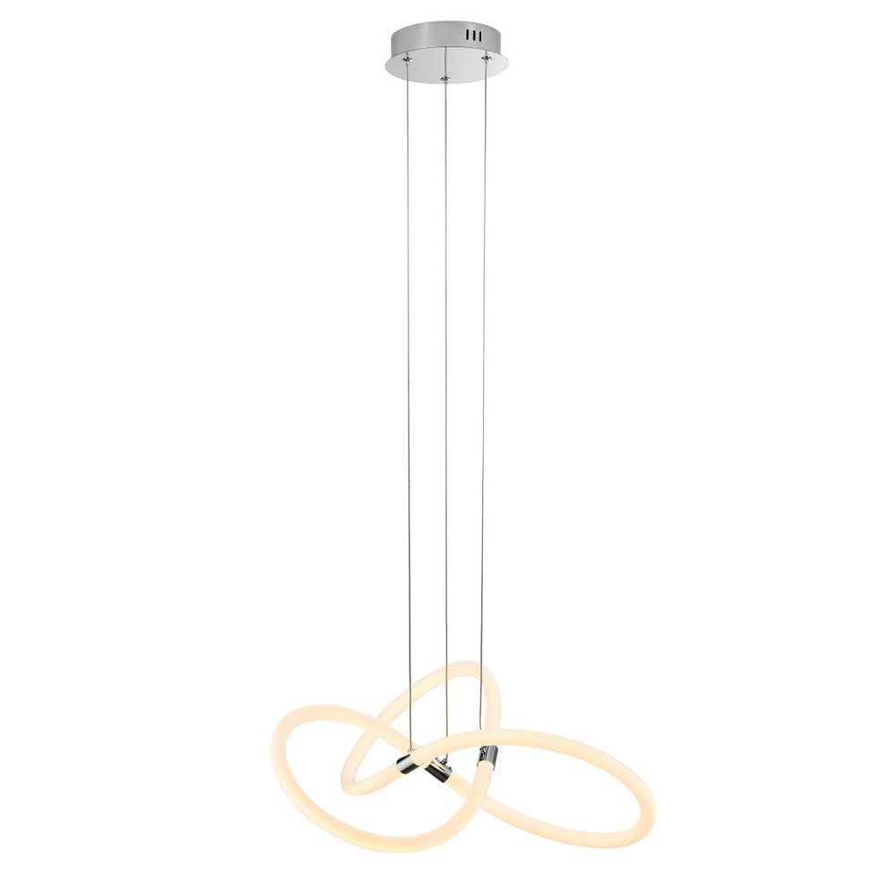 Silver Metal LED Dimmable Smart Enabled Chandelier