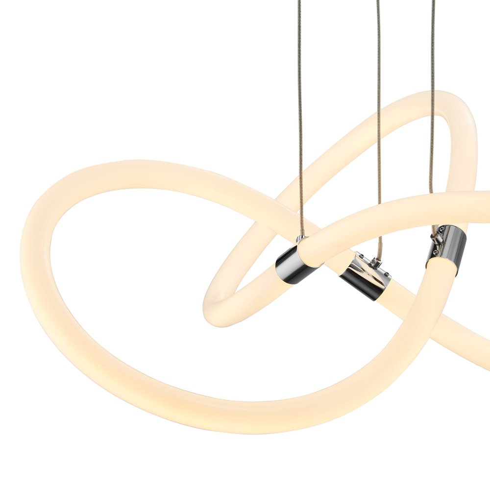 Silver Metal LED Dimmable Smart Enabled Chandelier