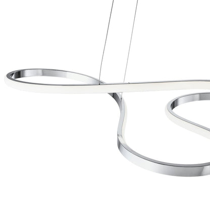 Silver Metal LED Dimmable Chandelier