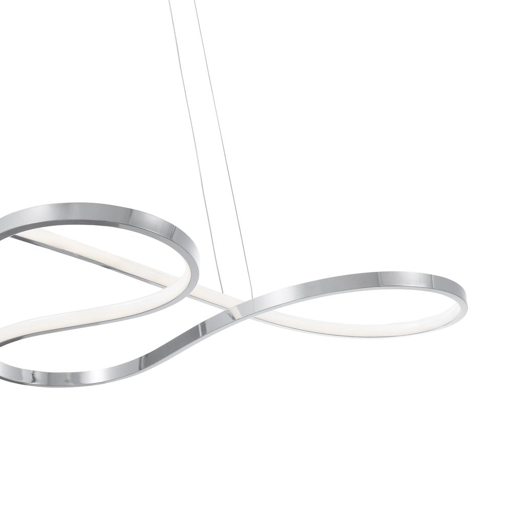 Silver Metal LED Dimmable Chandelier