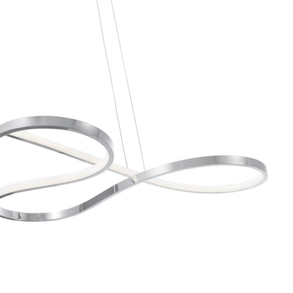 Silver Metal LED Dimmable Chandelier