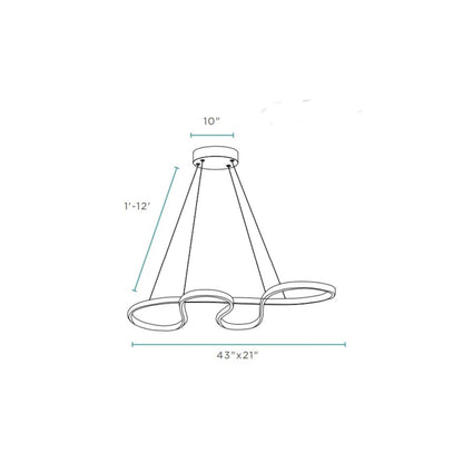 Silver Metal LED Dimmable Chandelier