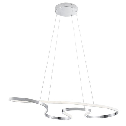 Silver Metal LED Dimmable Chandelier