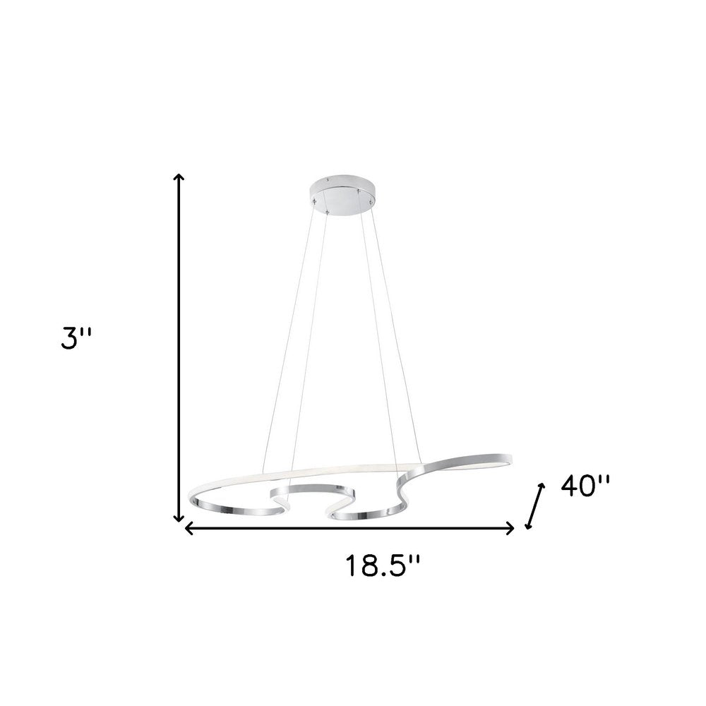 Silver Metal LED Dimmable Chandelier