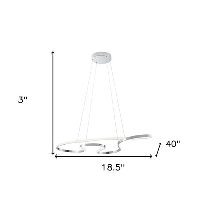 Silver Metal LED Dimmable Chandelier