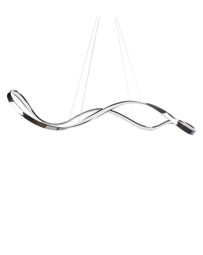 Silver Unique Statement Metal LED Dimmable Chandelier