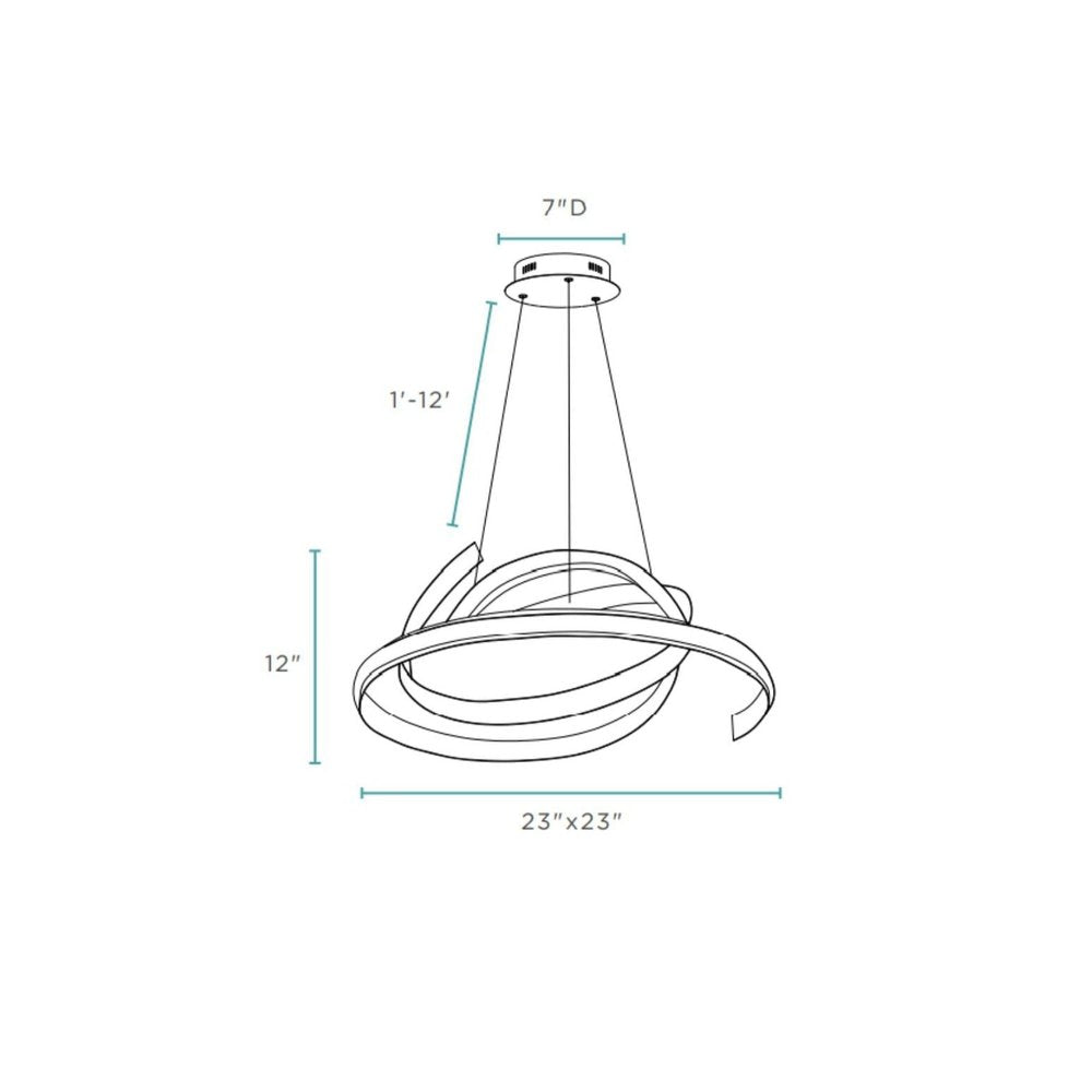 Silver Metal LED Dimmable Chandelier
