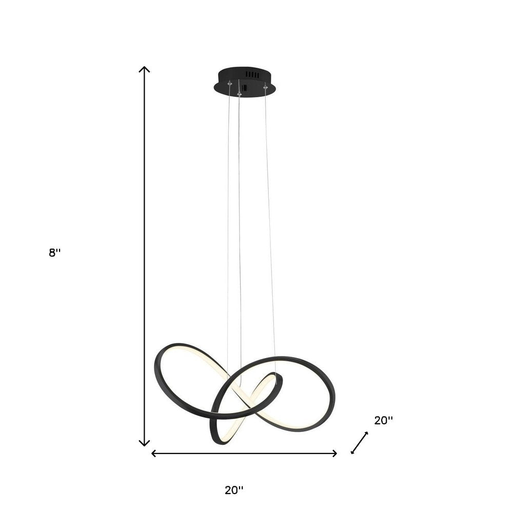 Black Metal LED Dimmable Chandelier