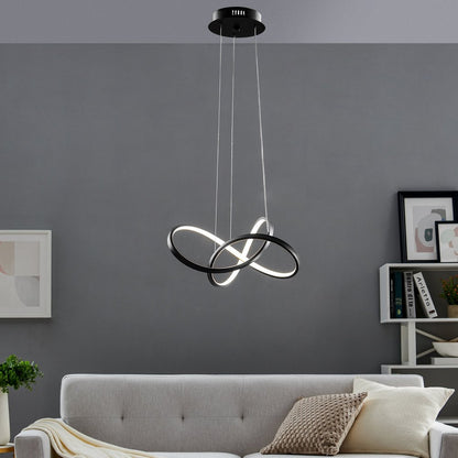 Black Metal LED Dimmable Chandelier