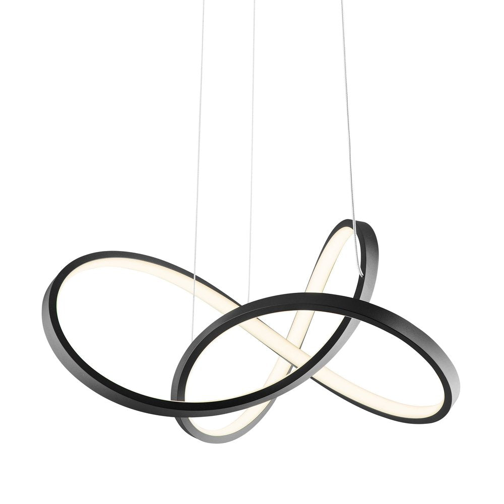 Black Metal LED Dimmable Chandelier